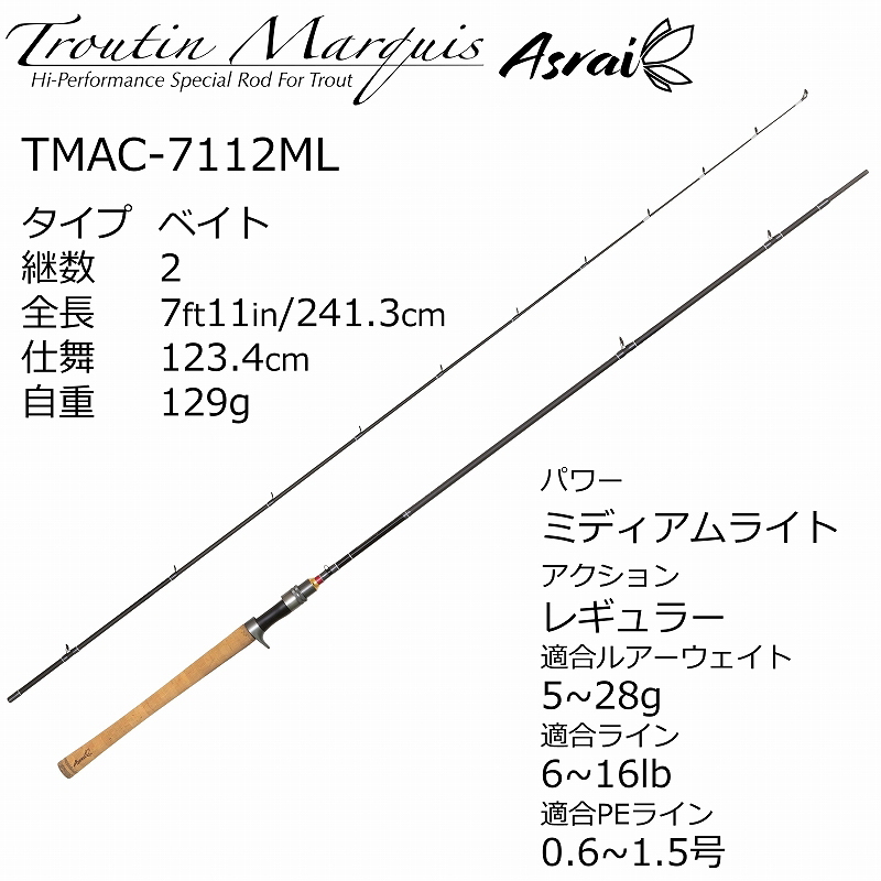 Troutin Marquis Asrai TMAC-7112ML (Bait・2-Piece) — фото 2