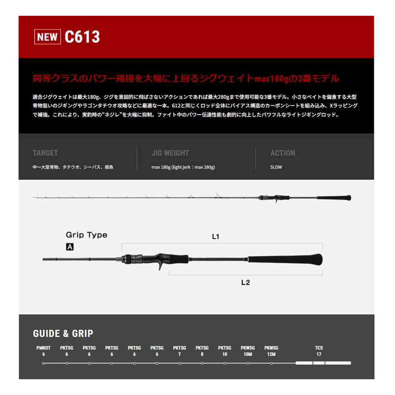 El Jigies SSD Strong Arch Light Jigging Rod C613 — фото 4
