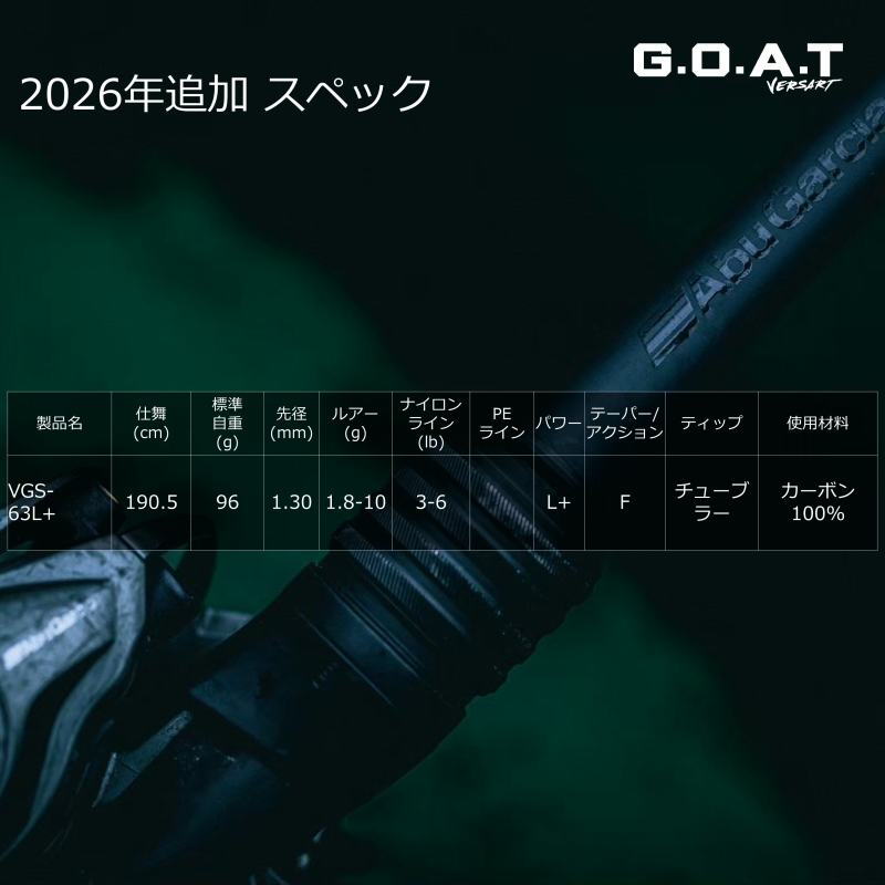 Versart Goat VGS-63L+ (Spinning・One-piece) — фото 6