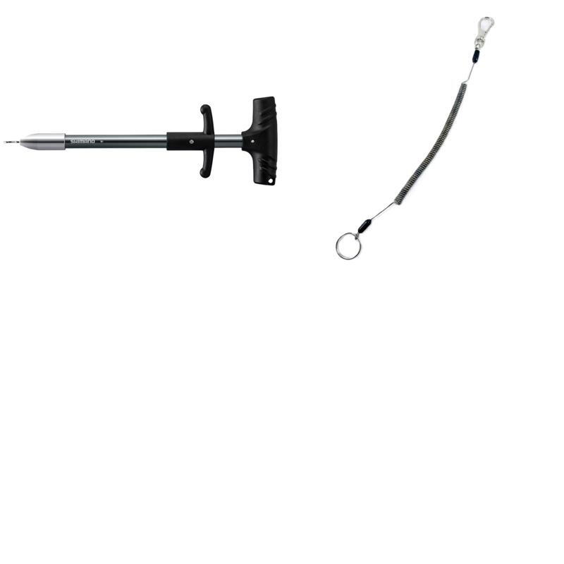 (Drop/ loss prevention) Shimano hook releaser TYPE-U + wire leash cord (great value 2-piece set) — фото 3