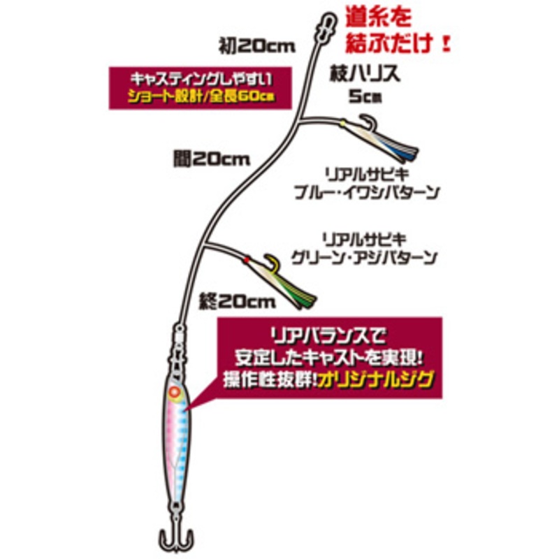 Embankment Jigging Sabiki Set 2-Hook — фото 2