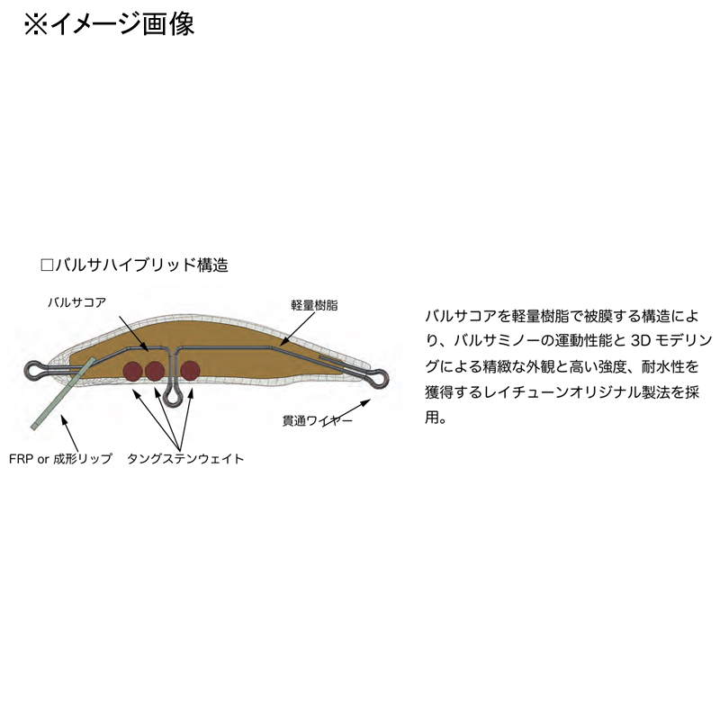 DP45RR Mark3 Balsa Core Hybrid Minnow — фото 2