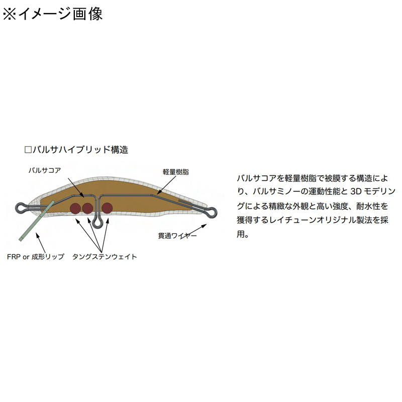 DP62RS MK3 Balsa Core Hybrid Minnow — фото 2