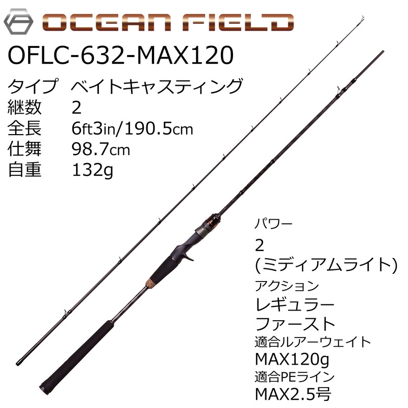 Ocean Field Light Jigging OFLC-632-MAX120 — фото 2