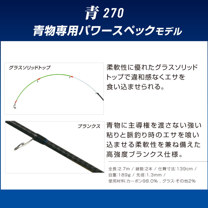 Sea Fishing Pond Sasoi Kake II Blue 270 (2-piece) — фото 2