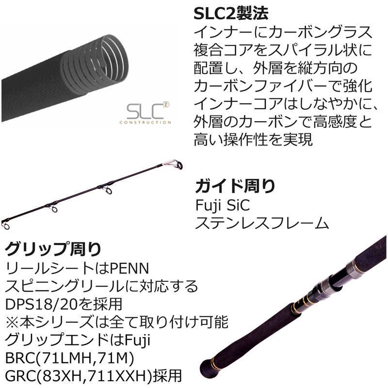 Slammer Casting SLCS-71M (Spinning・One-piece) — фото 3