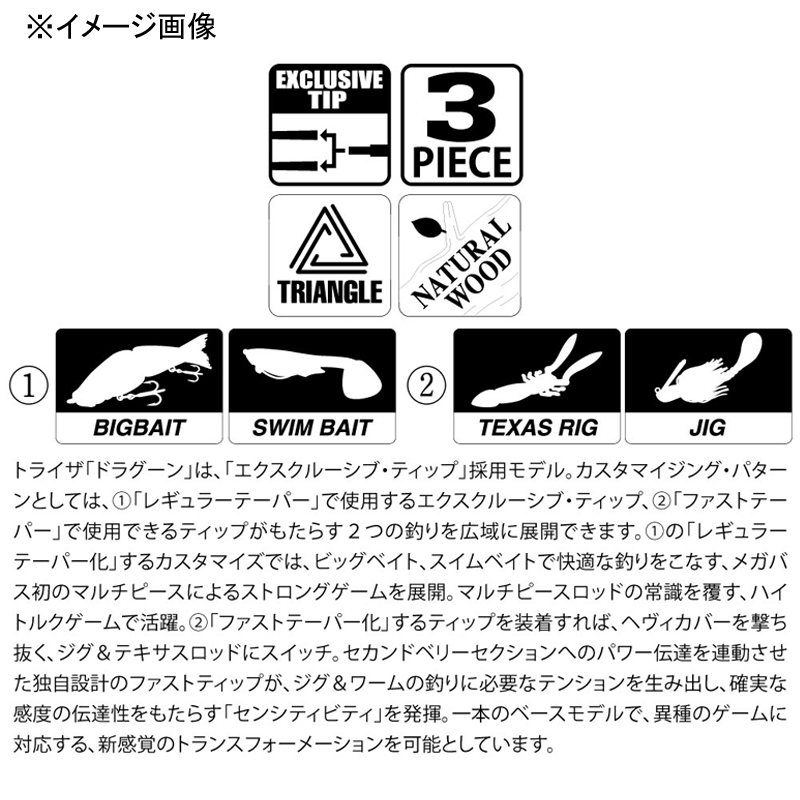 TRIZA Dragon F7-72XTZ (Bait・3-Piece) — фото 2