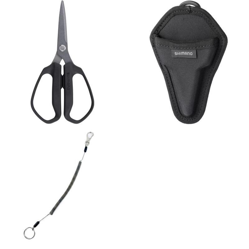 (Cuts PE Line Cleanly Too) Spa Scissors + Scissors Holder + Wire Leash Cord (Great 3-Piece Set) — фото 2