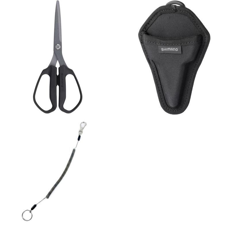 (Cuts PE Line Cleanly Too) Spa Scissors + Scissors Holder + Wire Leash Cord (Great 3-Piece Set) — фото 2