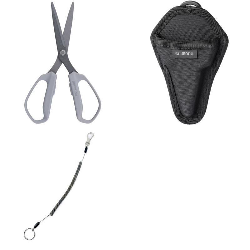 (Cuts PE Line Cleanly Too) Spa Scissors + Scissors Holder + Wire Leash Cord (Great 3-Piece Set) — фото 2