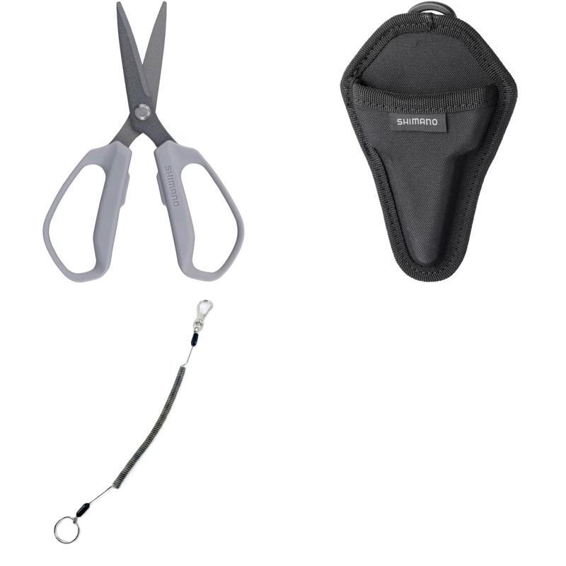 (Cuts PE Line Cleanly Too) Spa Scissors + Scissors Holder + Wire Leash Cord (Great 3-Piece Set) — фото 2