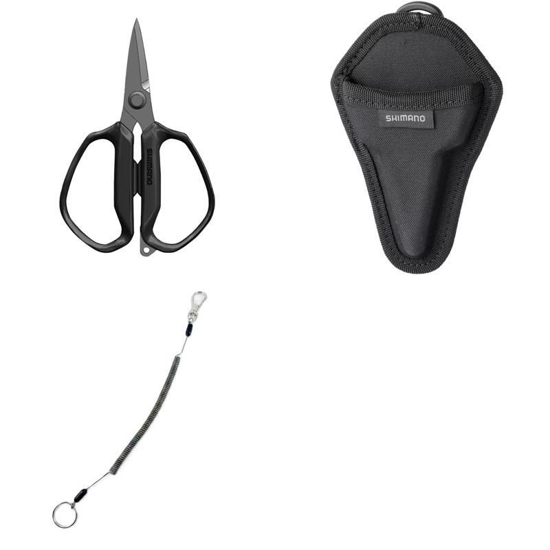 (Cuts PE line cleanly too) SPA Scissors ST + Holder + Wire Leash Cord (Great-value 3-piece set) — фото 2