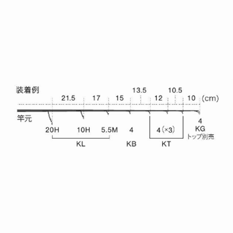 T-KLSG20H7 Titanium SiC Spinning Bait Guide Set — фото 5