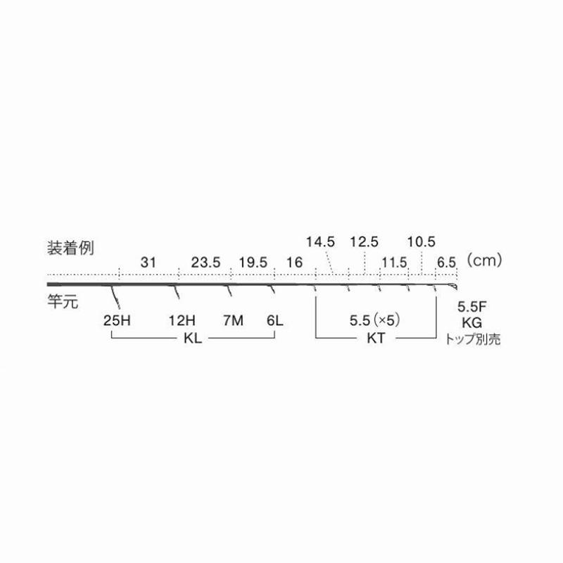 T2-KLTG25H9 Titanium TORZITE Seabass Guide Set — фото 5